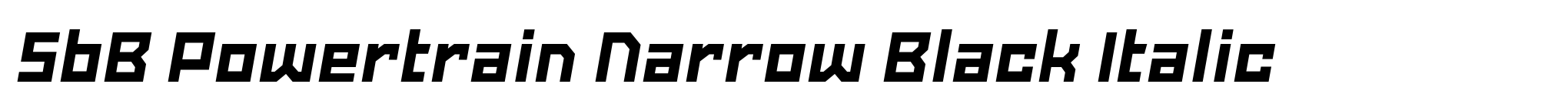 SbB Powertrain Narrow Black Italic image